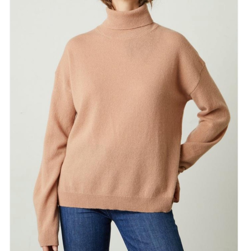 Velvet By Graham & Spencer Ellie 100% Cashmere Turtleneck Sweater M
